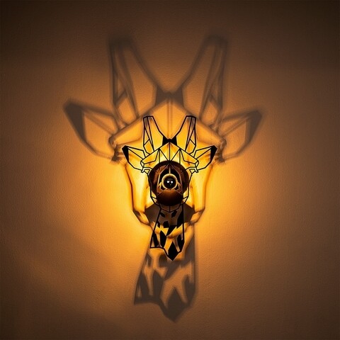 Lampa de perete, Shadow, 584-A, E27, 100 W, metal/MDF, negru