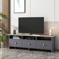 Comoda TV, Inarch, Oslo, 150x47x36 cm, Antracit / Stejar