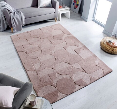 Covor Gigi Blush Pink, Flair Rugs, 120x170 cm, lana, roz pudra