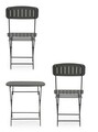 Set mobilier de gradina 3 piese Yvonne, Bizzotto, otel, finisaj mat, carbune