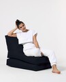 Fotoliu extensibil, Siesta, Ferndale Bean Bag, 55 - 180 cm, poliester impermeabil, negru