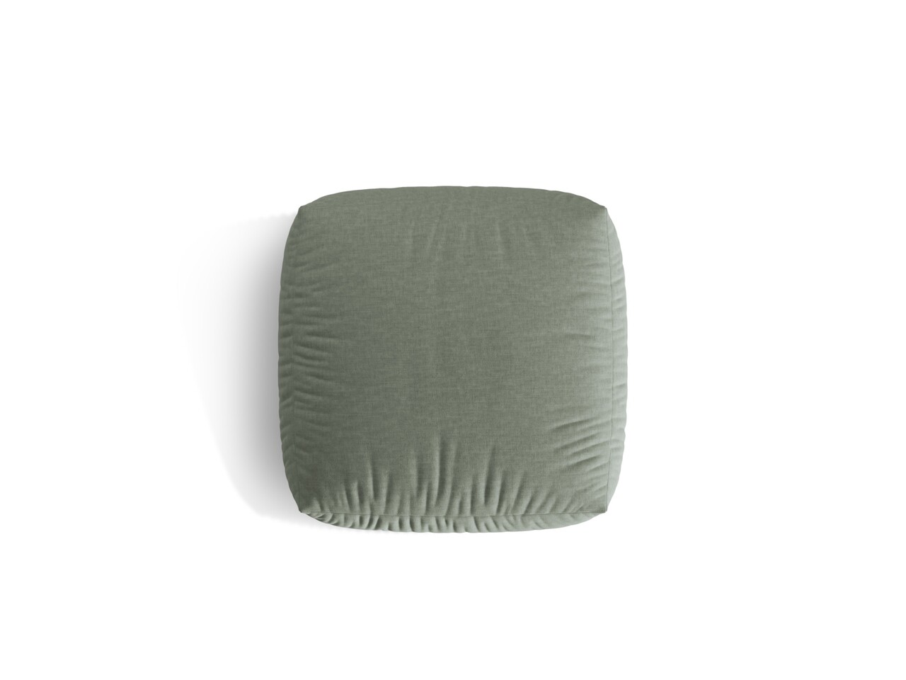 Taburet modular, Martina-169, Micadoni Home, 106x106x44 cm, tesatura structurata catifelata, verde muschi - 1 | YEO