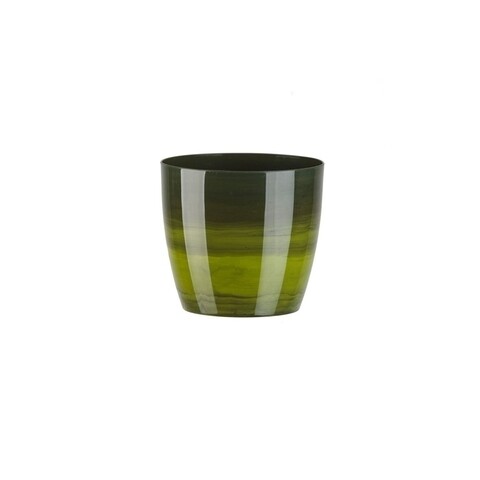 Ghiveci Aga Marmur 16 cm, plastic, verde marmorat