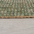 Covor cu 2 fete Jute Ombre Green, Flair Rugs, 60x110 cm, iuta/lana, verde