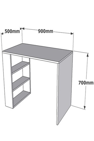 Birou Cool, Puqa Design, 90x50x70 cm, PAL, maro