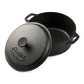 Cratita din fonta pura cu capac, Heinner, 26.4x11 cm, 5 L, negru