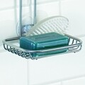 Organizator suspendat de baie pentru capul de dus Linea, iDesign, ajustabil, 27x11.5x56 cm, otel