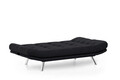 Canapea extensibila cu 3 locuri, Futon, 859FTN2805, Metal, Negru