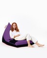 Fotoliu puf, Bean Bag Ferndale, Pyramid Double Color, 145 cm, poliester impermeabil, mov