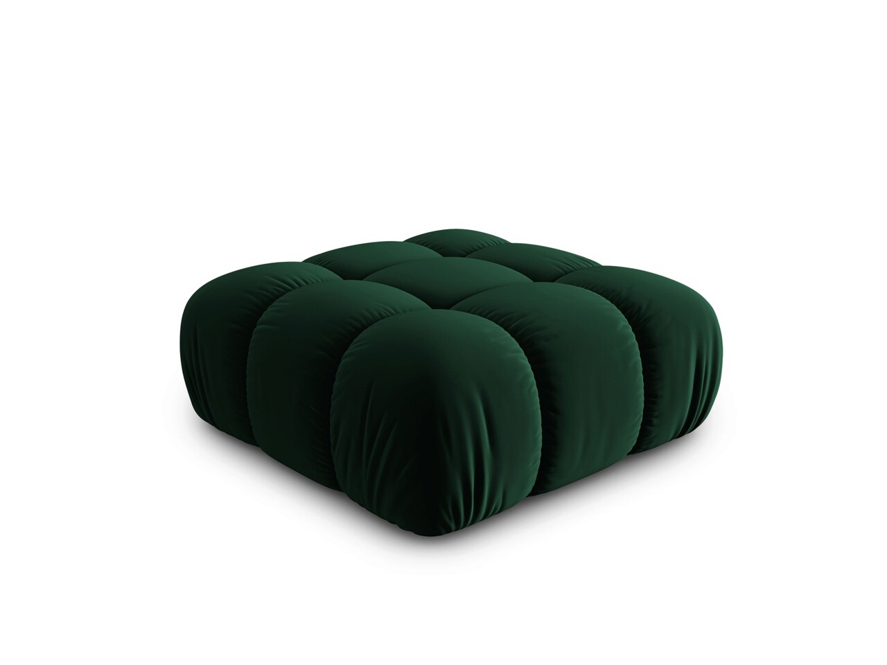 Taburet, Bellis, Micadoni Home, BL, 94x94x39 cm, catifea, verde bottle