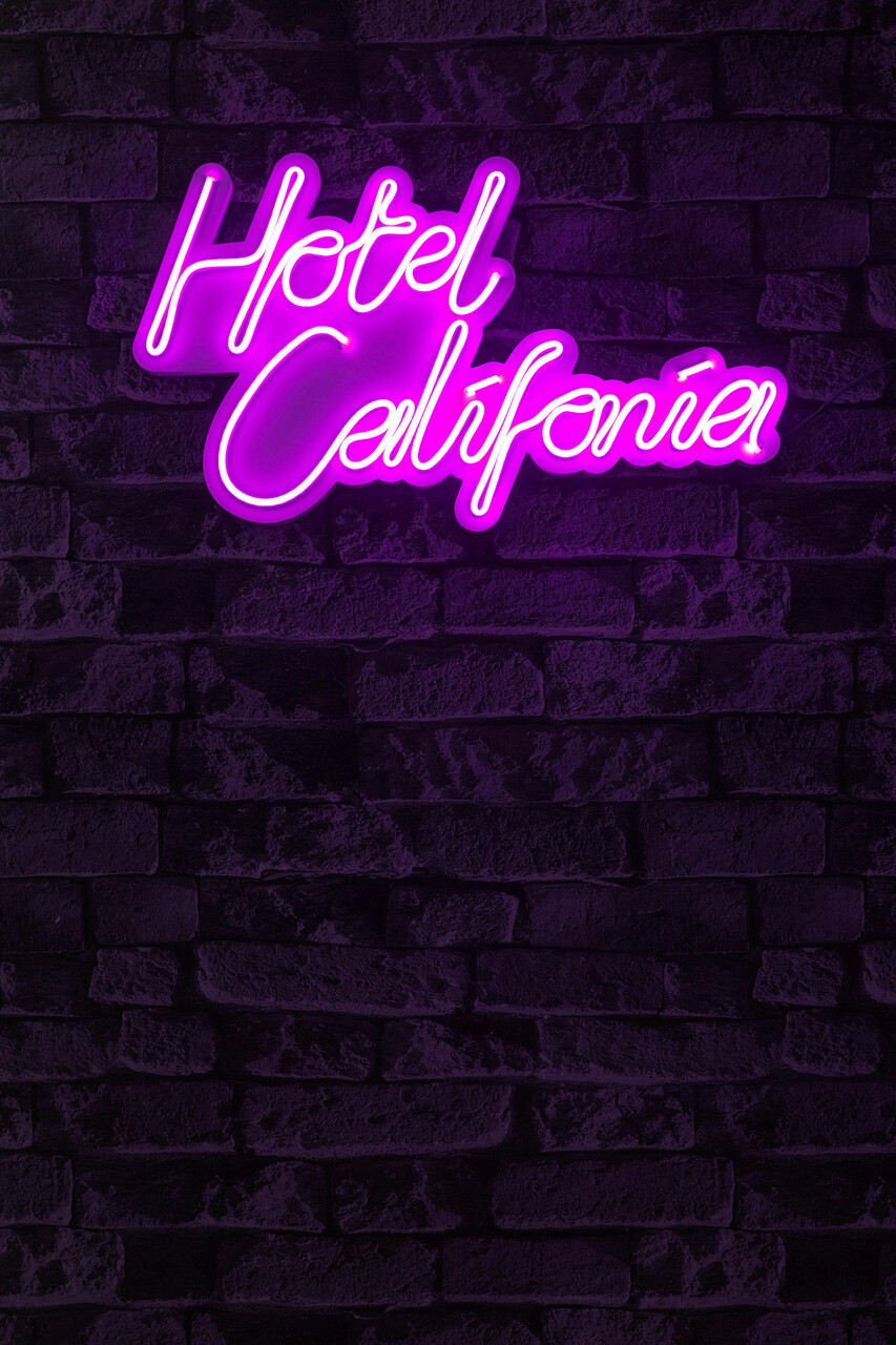 Decoratiune luminoasa LED, Hotel California, Benzi flexibile de neon, DC 12 V, Roz - 1 | YEO