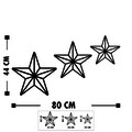 Set 3 decoratiuni de perete, Stars, Tanelorn, 80x44 cm, metal