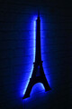 Decoratiune luminoasa LED, Eiffel Tower, MDF, 60 LED-uri, Albastru