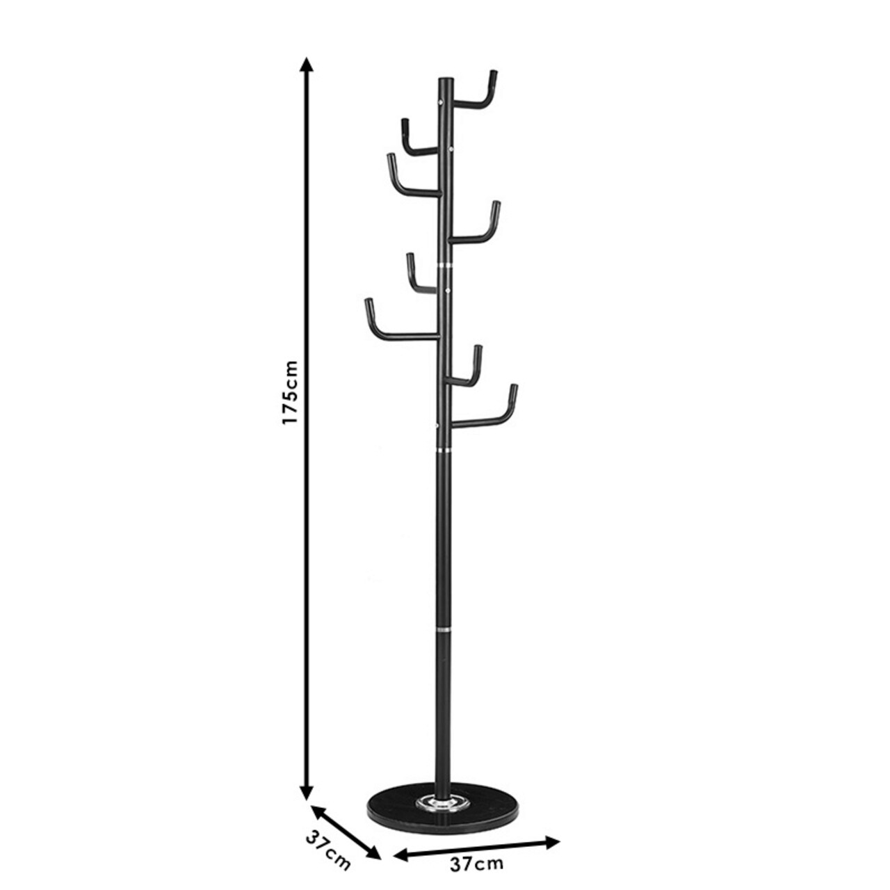 Cuier Lorenda, Pakoworld, 37x37x175 cm, metal/marmura, alb