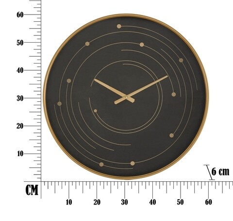 Ceas de perete Plix, Mauro Ferretti, Ø60 cm, fier/sticla