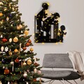 Decoratiune de luminoasa XMASBLACK-018, Tanelorn, 39x86 cm, metal, negru