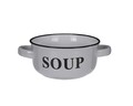 Bol Soup v1, Excellent Houseware, 18x13x6.5 cm, 490 ml, ceramica, alb