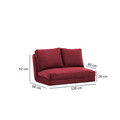 Canapea extensibilă cu 2 locuri, Futon, 859FTN1271, Metal , Maro