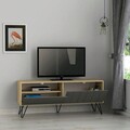 Comoda TV, Decortie, Picadilly Tv Stand, 139x57x36 cm, Stejar / Antracit