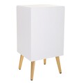 Noptiera White, Creaciones Meng, 39x36x72.5 cm, MDF, alb/auriu