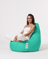 Fotoliu puf, Bean Bag, Ferndale Drop L, 80 x 80 cm, poliester impermeabil, turcoaz