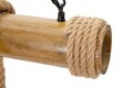 Lustra Rope, Mauro Ferretti, 80 x 15 x 120 cm, 6 x E27, 20W, bambus/sfoara, maro