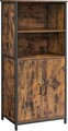 Biblioteca / Dulap bucatarie Industrial Vasagle, 60x35x125 cm, PAL/otel, maro rustic