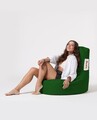 Fotoliu puf, Bean Bag, Ferndale Lina, 70 x 80 cm, poliester impermeabil, verde