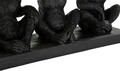 Decoratiune cu platou, Monkey Trio, Mauro Ferretti, 43 x 15.7 x 20 cm, polirasina, negru/auriu