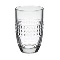 Set 6 pahare de apa Line Diamonds, InArt, 380 ml, sticla, transparent