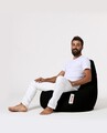 Fotoliu puf, Bean Bag, Ferndale Drop L, 80 x 80 cm, poliester impermeabil, negru