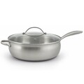 Tigaie adanca cu capac Florence, Luigi Ferrero FR-2666A, Ø 28 cm/ 4.9 L, inox