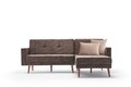 Coltar extensibil pe dreapta Dublin, Balcab Home, 230x75x90 cm, lemn, maro