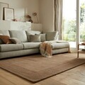 Covor Textured Border Brown, Flair Rugs, 160x230 cm, lana, maro