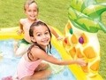 Piscina gonflabila pentru copii Fruit Intex, 493 L, 244x191x91 cm, polivinil, multicolor