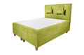 Pat matrimonial, Stockholm, Classic E, 140x200 cm, saltea tip Pocket, topper memory, Verde