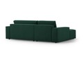 Coltar extensibil stanga 3 locuri cu lada depozitare, Jodie-78, Micadoni Home, 246x151x86 cm, tesatura structurata, verde