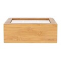 Organizator pentru bucatarie Bambou, Homla, 21x16x8 cm, bambus/sticla, natur/transparent