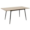 Masa extensibila Shazam, Pakoworld, 120-160x80x76 cm, MDF/fier, sonoma/negru