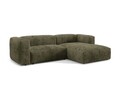 Coltar modular dreapta 2 locuri, Martina-212, Micadoni Home, 283x176x75 cm, velur, verde muschi