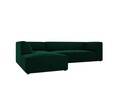 Coltar stanga 4 locuri, Ruby, Micadoni Home, BL, 273x180x69 cm, catifea, verde bottle