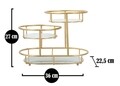 Platou decorativ Levels -B, Mauro Ferretti, 36x22.5x27 cm, fier, auriu