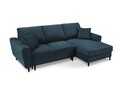 Coltar extensibil dreapta 4 locuri, Moghan, Micadoni Home, BL, 241x145x88 cm, velur, albastru inchis