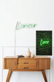 Decoratiune luminoasa LED, L'amour, Benzi flexibile de neon, DC 12 V, Verde