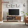 Comoda TV Retro, Vasagle, 120x40x49 cm, TV pana la 55 cm, PAL/picioare de stejar, maro