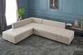 Coltar extensibil pe stanga Manama, Balcab Home, 280x206x85 cm, lemn, crem