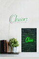 Decoratiune luminoasa LED, Cheers, Benzi flexibile de neon, DC 12 V, Verde