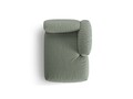 Sezlong modular living dreapta 1 loc, Martina-169, Micadoni Home, 176x123x75 cm, tesatura structurata catifelata, verde muschi