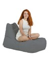 Fotoliu puf, Bean Bag, Ferndale Trendy, 105 x 75 cm, poliester impermeabil, gri fumuriu