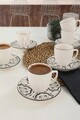 Set cesti de cafea, Keramika, 275KRM1924, Ceramica , 6x6x6 cm, 110 ml, Alb/Negru